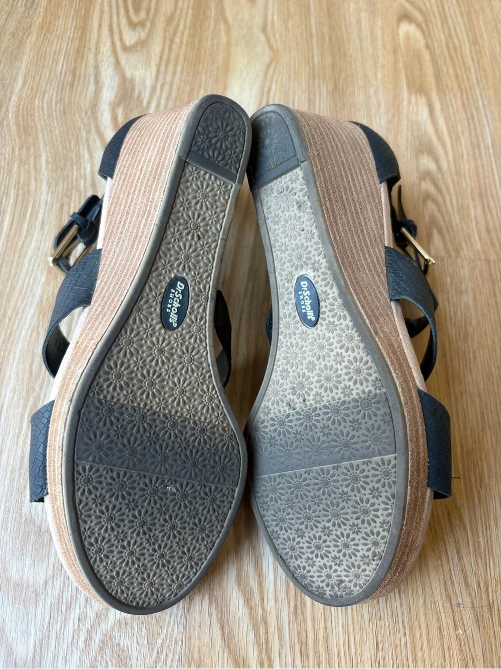 Black Strappy Women's Sandals - Comfort Footbed Dr Scholls 9W